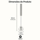 Batedor de Ovos Semiautomático em Aço Inoxidável – Mistura Rápida e Prática para suas Receitas | Mariz Home