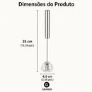 Batedor de Ovos Semiautomático em Aço Inoxidável – Mistura Rápida e Prática para suas Receitas | Mariz Home