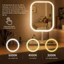 Espelho de Maquiagem LED Touch com 3 Tons de Luz – Elegância e Precisão para sua Penteadeira | Mariz Home