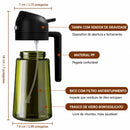 Borrifador de Azeite e Óleo 2 em 1 470ml em Vidro – Spray para Cozinha | Mariz Home