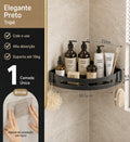 Prateleira de Canto para Banheiro sem Furos – Organizador Adesivo para Shampoo e Cosméticos | Mariz Home