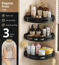 Prateleira de Canto para Banheiro sem Furos – Organizador Adesivo para Shampoo e Cosméticos | Mariz Home