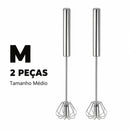 Batedor de Ovos Semiautomático em Aço Inoxidável – Mistura Rápida e Prática para suas Receitas | Mariz Home