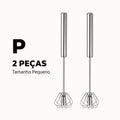 Batedor de Ovos Semiautomático em Aço Inoxidável – Mistura Rápida e Prática para suas Receitas | Mariz Home