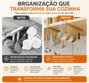 Suporte Organizador Suspenso para Xícaras e Utensílios – Gancho Duplo sem Furos | Mariz Home