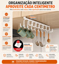 Suporte Organizador Suspenso para Xícaras e Utensílios – Gancho Duplo sem Furos | Mariz Home