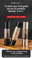 Moedor de Sal e Pimenta 2 em 1 com Ajuste de Moagem – Praticidade e Elegância para sua Cozinha | Mariz Home