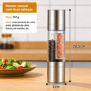 Moedor de Sal e Pimenta 2 em 1 com Ajuste de Moagem – Praticidade e Elegância para sua Cozinha | Mariz Home