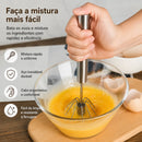 Batedor de Ovos Semiautomático em Aço Inoxidável – Mistura Rápida e Prática para suas Receitas | Mariz Home