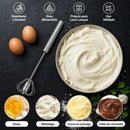 Batedor de Ovos Semiautomático em Aço Inoxidável – Mistura Rápida e Prática para suas Receitas | Mariz Home