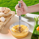Batedor de Ovos Semiautomático em Aço Inoxidável – Mistura Rápida e Prática para suas Receitas | Mariz Home