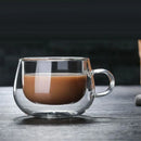 Caneca de Vidro Borossilicato com Parede Dupla – Elegância e Isolamento Térmico para Café e Chá | Mariz Home
