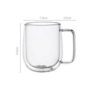 Caneca de Vidro Borossilicato com Parede Dupla – Elegância e Isolamento Térmico para Café e Chá | Mariz Home