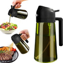 Borrifador de Azeite e Óleo 2 em 1 470ml em Vidro – Spray para Cozinha | Mariz Home
